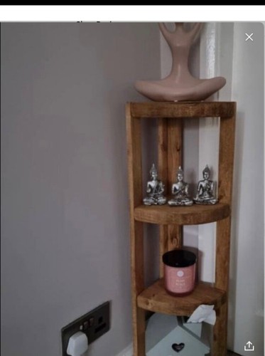 Wooden corner unit - , shelving